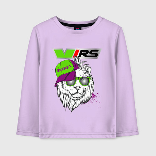Детский лонгслив Skoda RS Шкода РС Z / Лаванда – фото 1