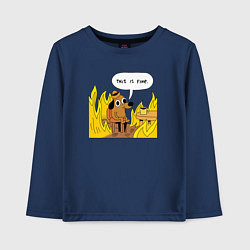 Детский лонгслив This is Fine