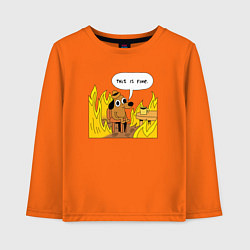 Детский лонгслив This is Fine