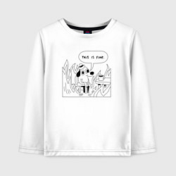 Детский лонгслив This is Fine