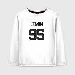 Лонгслив хлопковый детский BTS - Jimin 95, цвет: белый