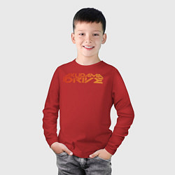 Лонгслив хлопковый детский Акудама Драйв, цвет: красный — фото 2