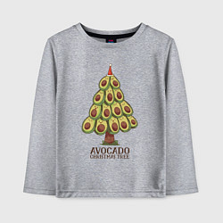 Лонгслив хлопковый детский Avocado Christmas Tree, цвет: меланж