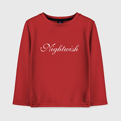 Лонгслив хлопковый детский Nightwish Logo, цвет: красный