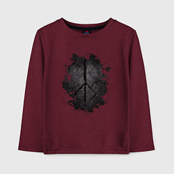 Лонгслив хлопковый детский BLOODBORNE HUNTER SYMBOL, цвет: меланж-бордовый