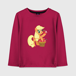 Лонгслив хлопковый детский Applejack, цвет: маджента