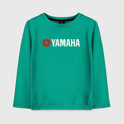Лонгслив хлопковый детский YAMAHA ЯМАХА, цвет: зеленый