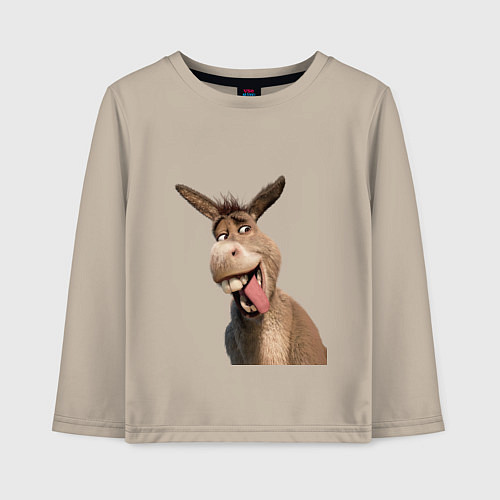 Детский лонгслив Шрек: Осел / Миндальный – фото 1