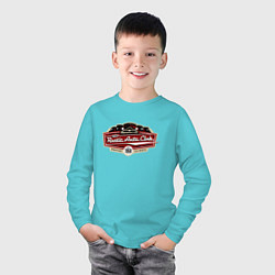 Лонгслив хлопковый детский Pontiac, цвет: бирюзовый — фото 2