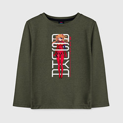 Лонгслив хлопковый детский Asuka, цвет: меланж-хаки