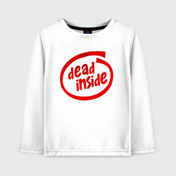 Лонгслив хлопковый детский DEAD INSIDE, цвет: белый