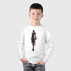 Лонгслив хлопковый детский Лелуш Ламперуш, цвет: белый — фото 2