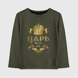 Детский лонгслив ЦАРЬ ЗОЛОТАЯ КОРОНА И ЛЬВЫ