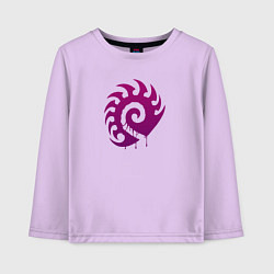 Детский лонгслив Zerg logo Purple