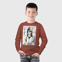 Лонгслив хлопковый детский Улькиора Сифер, цвет: кирпичный — фото 2