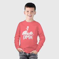 Лонгслив хлопковый детский DMX Rapper, цвет: коралловый — фото 2