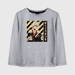 Лонгслив хлопковый детский Моя геройская академия Бакуго, цвет: меланж