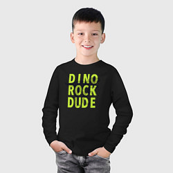 Лонгслив хлопковый детский DINO ROCK DUDE, цвет: черный — фото 2