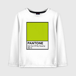 Лонгслив хлопковый детский Shrek: Pantone Color, цвет: белый