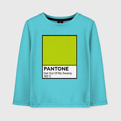 Лонгслив хлопковый детский Shrek: Pantone Color, цвет: бирюзовый