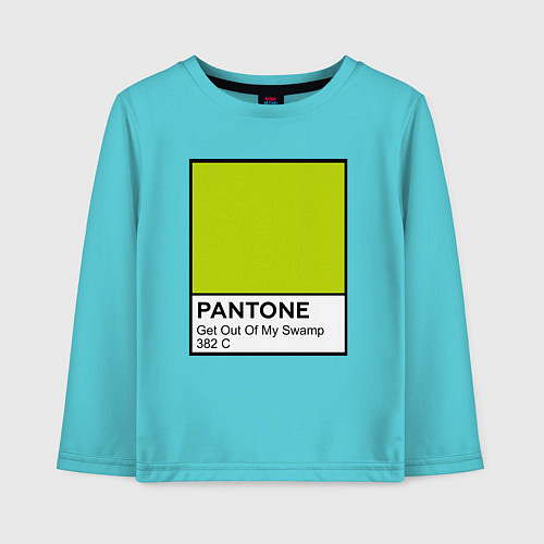 Детский лонгслив Shrek: Pantone Color / Бирюзовый – фото 1