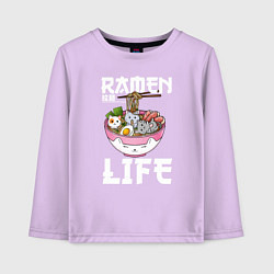 Детский лонгслив Ramen life