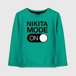 Лонгслив хлопковый детский Nikita Mode On, цвет: зеленый