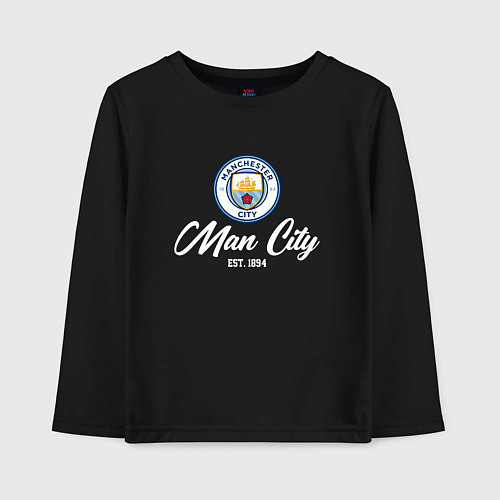 Детский лонгслив MAN CITY EST 1894 / Черный – фото 1