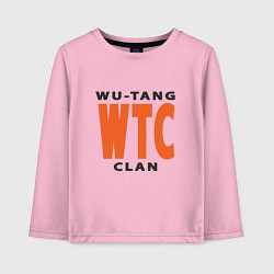 Лонгслив хлопковый детский Wu-Tang WTC, цвет: светло-розовый
