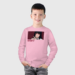 Лонгслив хлопковый детский Юмэко Вайфу, цвет: светло-розовый — фото 2