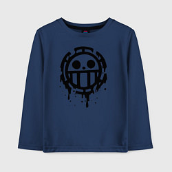 Детский лонгслив One Piece знак черной краской
