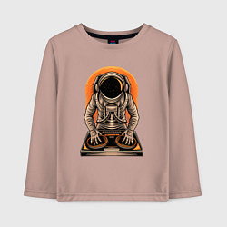 Лонгслив хлопковый детский Космонавт диджей - cosmo DJ, цвет: пыльно-розовый
