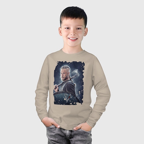 Детский лонгслив Рагнар / Миндальный – фото 3