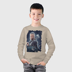 Лонгслив хлопковый детский Рагнар, цвет: миндальный — фото 2