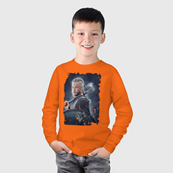 Лонгслив хлопковый детский Рагнар, цвет: оранжевый — фото 2