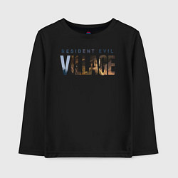 Лонгслив хлопковый детский Resident Evil 8 Village Logo, цвет: черный