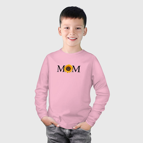 Детский лонгслив Мама / Светло-розовый – фото 3