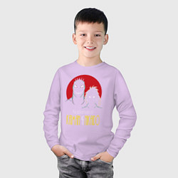 Лонгслив хлопковый детский DOROHEDORO, цвет: лаванда — фото 2