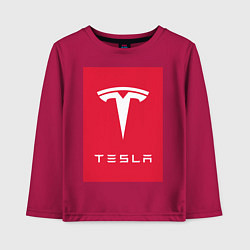 Детский лонгслив TESLA MOTORS ТЕСЛА