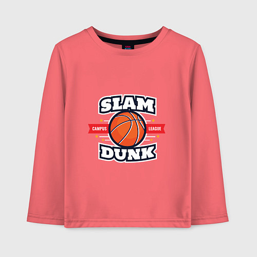 Детский лонгслив Slam Dunk / Коралловый – фото 1