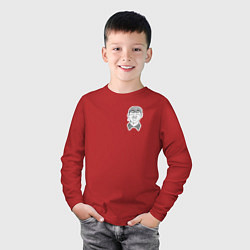 Лонгслив хлопковый детский Эйкити Онидзука, цвет: красный — фото 2