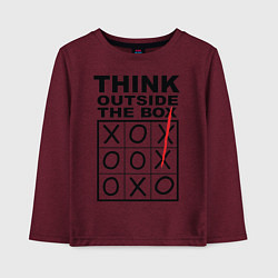Детский лонгслив THINK OUTSIDE THE BOX