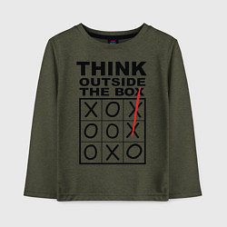 Детский лонгслив THINK OUTSIDE THE BOX