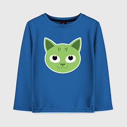 Лонгслив хлопковый детский Green Cat, цвет: синий