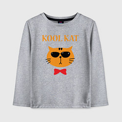 Лонгслив хлопковый детский Kool kat, цвет: меланж