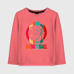 Лонгслив хлопковый детский Color Basketball, цвет: коралловый