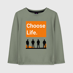 Лонгслив хлопковый детский Choose Life, цвет: авокадо