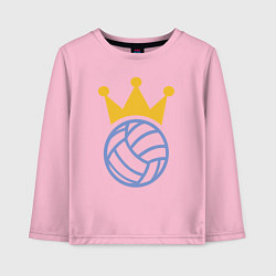 Лонгслив хлопковый детский Volleyball King, цвет: светло-розовый