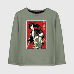 Лонгслив хлопковый детский Дороро Dororo, цвет: авокадо