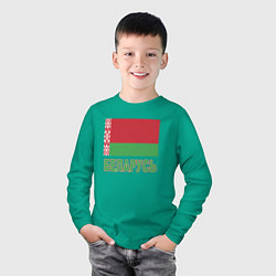Лонгслив хлопковый детский Беларусь, цвет: зеленый — фото 2